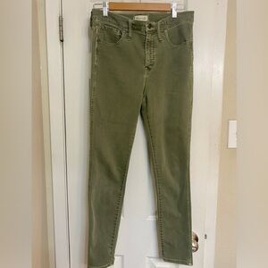 Madewell Olive Skinny Jeans